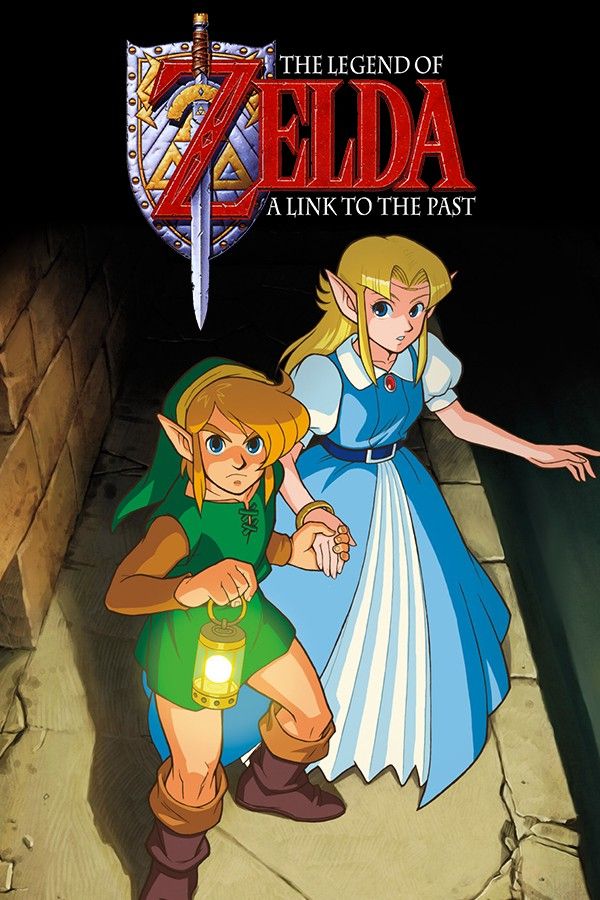 The Legend of Zelda A Link to the Past cover featuring Link and Zelda in classic adventure setting